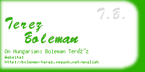 terez boleman business card